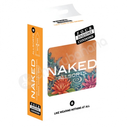 Four Seasons Naked Allsorts Regular Condoms 6 Pack