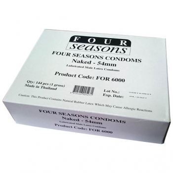 Four Seasons Naked Classic Regular Condoms 144 Pack