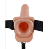 Fetish Fantasy Series Flesh 7'' Vibrating Hollow Strap-on With Balls