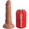 King Cock Elite 6'' Vibrating Tan Dual Density Cock Dildo