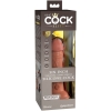 King Cock Elite 6'' Vibrating Tan Dual Density Cock Dildo