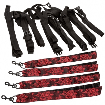 Scandal 8 Points Of Love Black & Red Designer Versatile Bed Restraint