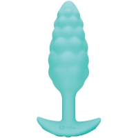 B-Vibe Zoe Ligon Collection Blue Bump Texture Vibrating Anal Plug