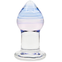 Crystal Pleasures Glass Purple Rain Butt Plug