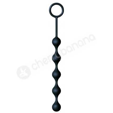 S-Drops Black Silicone Anal Beads