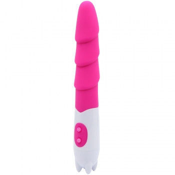 Cherry Banana Pink 10 Speed Ribbed Pleasure Vibrator