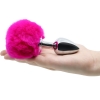 Hidden Treasures Silver & Pink Fluffy 2.9" Butt Plug