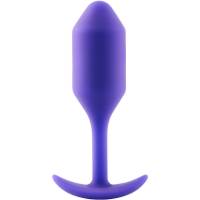 B-Vibe Snug Plug 2 Purple Silicone Weighted 4.5" Butt Plug