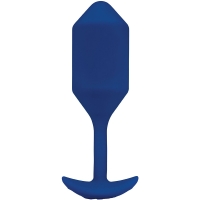 B-Vibe Vibrating Snug Plug XL 6.4" Blue Weighted Silicone Butt Plug