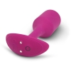 B-Vibe Vibrating Snug Plug Medium Purple Weighted Silicone Butt Plug