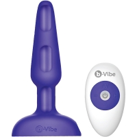 B-Vibe Trio Plug Purple Remote Control Vibrating Butt Plug With Case