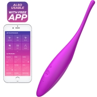 Satisfyer Twirling Joy Purple App Controlled Vibrating Clitoral Stimulator