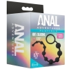 Anal Adventures Platinum 10 Silicone Black Anal Beads With Pull Ring