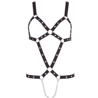 Bad Kitty Bodysuit Black Body Harness - Fits Approx 6-12 AU