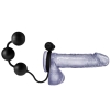 Anal Adventures Platinum Anal Beads & Vibrating C-Ring