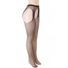 Cherry Banana Black Fishnet With Rhinestones Crotchless Pantyhose