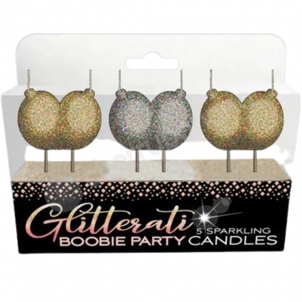 Glitterati Boobie Candle Set of 3