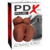 PDX Plus Ez Bang Torso Masturbator Brown Vaginal & Anal Cavity With Breasts