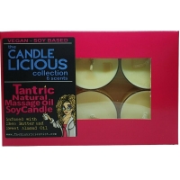 The Kinky Scientist Candlelicious Collection Tantric Natural Massage Oil Soy Candles Assorted 6 Pack