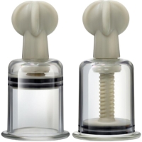 Temptasia Clit & Nipple Large Clear Set of 2 Twist Suckers