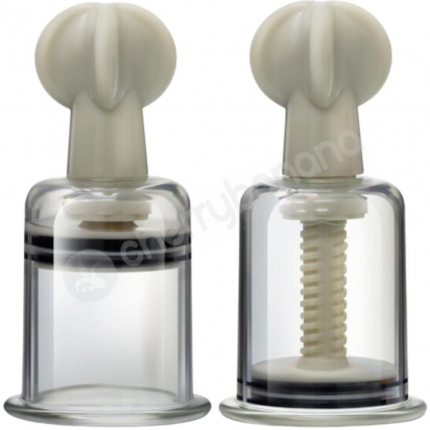 Temptasia Clit & Nipple Large Clear Set of 2 Twist Suckers