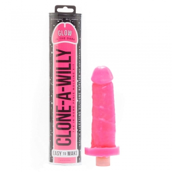 Clone-A-Willy Glow In The Dark Vibrator Moulding Kit Pink