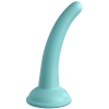 Dillio Platinum Curious Five 5" Teal Silicone Dildo With Suction Cup Body Dock Compatible Base