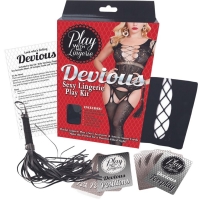 Play With Me Devious Black Lingerie & BDSM Game Set 