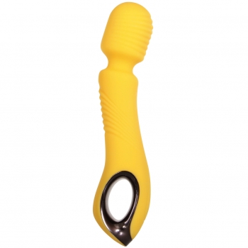 Evolved Buttercup Yellow Silicone Flexible Powerful 8" Wand Massager With Turbo Boost