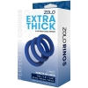 Zolo Extra Thick Blue Silicone Cock Rings - 3 Sizes