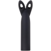 Evolved Four Play Black Bullet Vibrator With 3 Attachable Silicone Sleeves