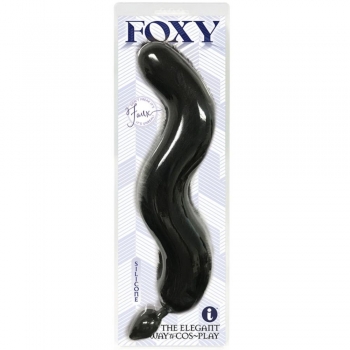 Icon Brands Foxy Black Fox 18" Tail Silicone Butt Plug