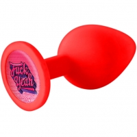 The 9's Booty Calls "Fuck Yeah" Red Silicone Butt Plug