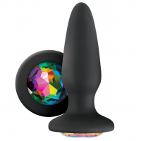 Glams Black Rainbow Gem Butt Plug