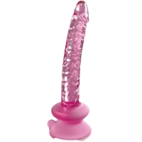 Icicles #86 Pink Glass Dong With Suction Cup Base