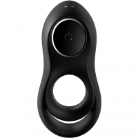 Satisfyer Legendary Duo Black Cock & Balls Vibrating Silicone Ring