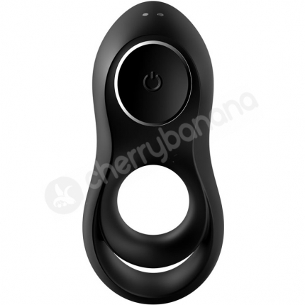 Satisfyer Legendary Duo Black Cock & Balls Vibrating Silicone Ring