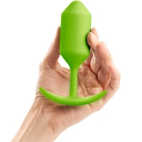 B-Vibe Snug Plug 3 Lime 5.1" Silicone Weighted Wearable Butt Plug