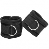 Ouch Velvet & Velcro Adjustable Black Handcuffs