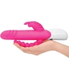 Rabbit Essentials Pink Double Penetration Rotating Rabbit Vibrator