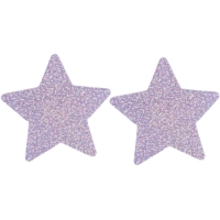 Cherry Banana Pretty In Purple Star-Shaped Glitter Nipple Pasties 2 Pack