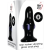 Adam & Eve Rear Rocker Vibrating Glass 3.2" Anal Plug