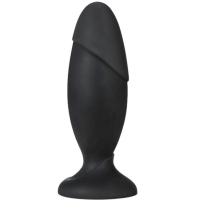 Anal Adventures Platinum Silicone 5.75" Rocket Plug Black