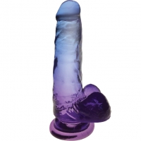 Shades Jelly Ombre Purple & Blue 7" Dildo With Suction Cup Base