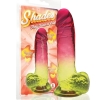 Shades Large 8" Jelly TPR Pink & Yellow Gradient Dildo