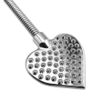 Sinister Stainless Steel Heart Studded Bondage Crop