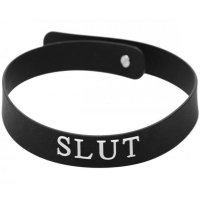 Master Series Slut Black Silicone Adjustable Collar