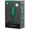 B-Vibe Snug Plug 2 Green Silicone Weighted 4.5" Butt Plug