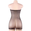 Cherry Banana Black Fishnet With Sparkles Strapless Mini Dress