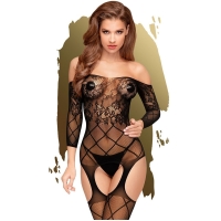 Penthouse Lingerie Black Top-Notch Suspender Bodystocking